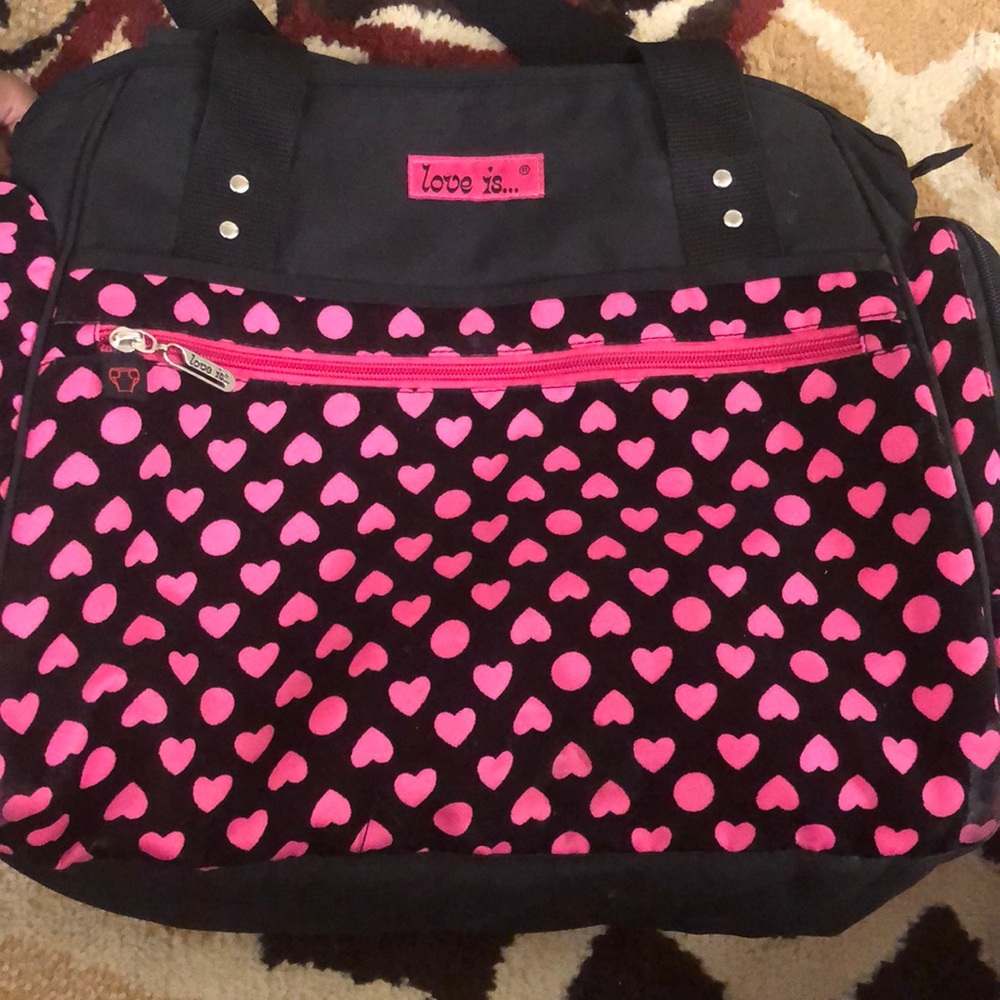 SOLD pink diaper bag